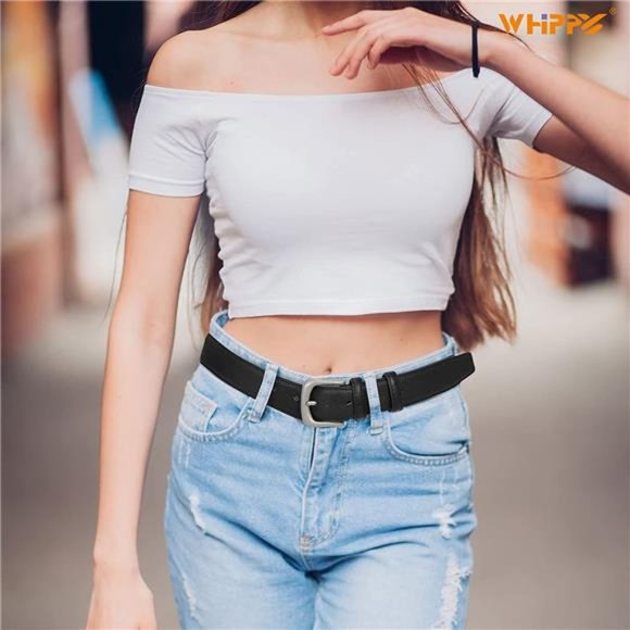 WHIPPY Women Leather Belts Ladies Dress Belt for Jeans Pants with Pin Buckle main image 6